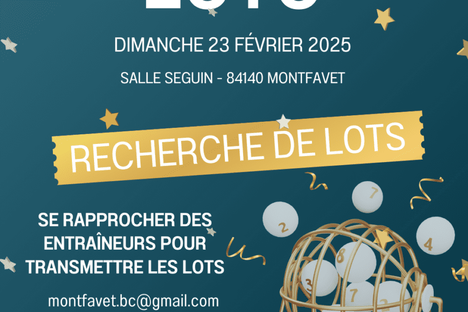 affiche loto montfavet basket club actualités