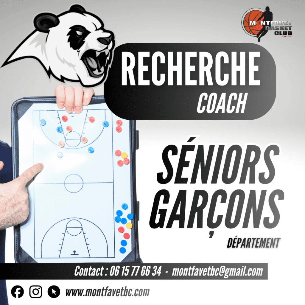 🏀 RECHERCHE COACH – ÉQUIPE SENIORS GARÇONS 🏀